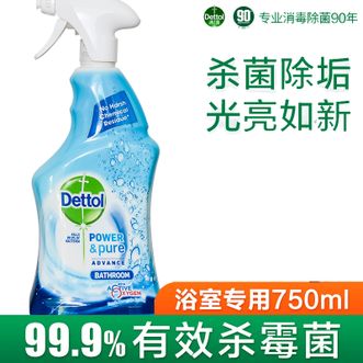 滴露/Dettol  泡沫浴室清洁除菌喷雾750ml 除水垢杀菌卫生间瓷砖厕所多功能泡沫清洁喷雾