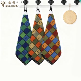 金号  小方巾擦手巾挂式纯棉毛巾正方形四方家用欧式风格洗脸四方毛巾100%纯棉亲肤柔软4条装 JY60054条装