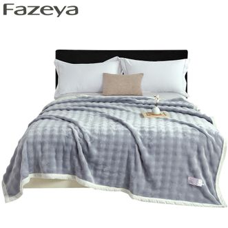 彩羊（Fazeya）  恒源祥集团彩羊家纺水晶绒毯 绅士灰