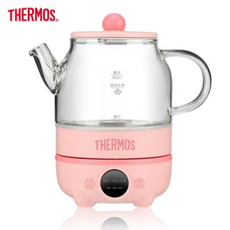 膳魔师（THERMOS）  养生壶550ML容量迷你家用办公室全自动高硼硅玻璃花茶壶学生宿舍多功能小型便携煮茶器开水壶烧水壶