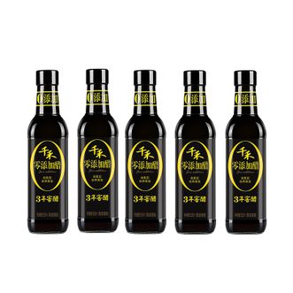 千禾 醋 窖醋3年 五粮酿造醋古法窖藏陈醋饺子醋 500ml*5瓶