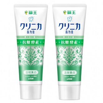 狮王（Lion）  齿力佳酵素美白牙膏 鲜果薄荷 130g x2支