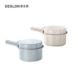 德世朗（DESLON）  抗菌不粘锅套装 DFS-TZ869 2件套 煎锅 奶锅 宝宝辅食平底锅家用炒菜玲珑系列