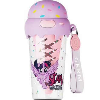 格米/GERM  小马宝莉联名水杯 甜筒款儿童水杯450ml-甜蜜巧芋 紫悦
