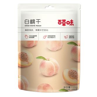 百草味 白桃干100g*3袋 水蜜桃子肉 零食水果干 果脯蜜饯 桃干即食小吃