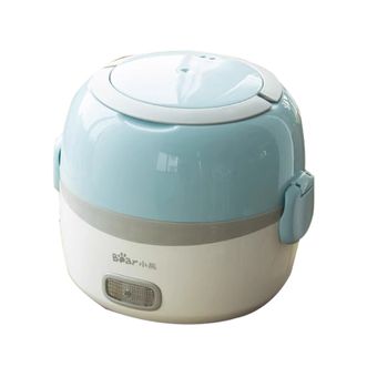 小熊/Bear  电热饭盒蒸菜带饭便携神器上班族多功能加便当盒B13E5 蓝色