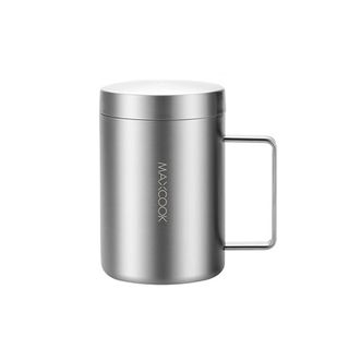 MAXCOOK  316不锈钢水杯马克杯 双层泡茶杯子办公室家用500ml带盖MCB8951