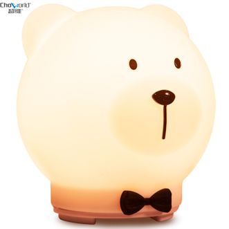 超维/Chaowei  小熊管家小夜灯 智能语控台灯 柔光伴睡灯婴儿宝妈喂奶灯母婴灯 儿童可爱灯氛围灯装饰灯宿舍卧室柔和床头灯小台灯CW8808W（红外版）白色