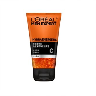 欧莱雅(LOREAL)男士劲能深层净化洁面乳100ml、去角质焕亮洗面奶