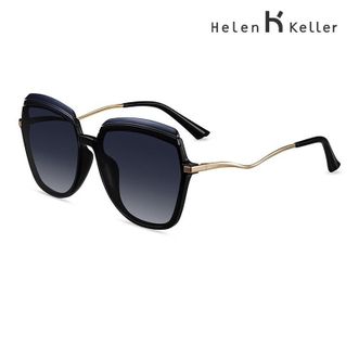海伦凯勒（Helen Keller）  女新款墨镜网红女款大脸太阳镜开车偏光墨镜女士H2116H01 偏光镜片