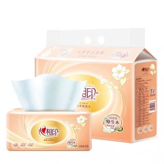 心相印  茶语丝享系列30包110抽三层塑装纸面巾 经典系列6包 3层 150抽*1提