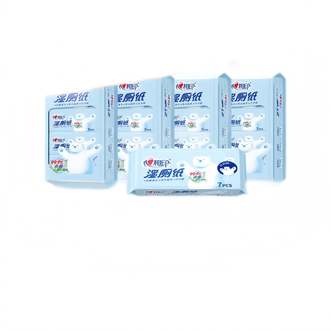 心相印  7片装*8包(提装)湿厕纸系列组合装（云熊）