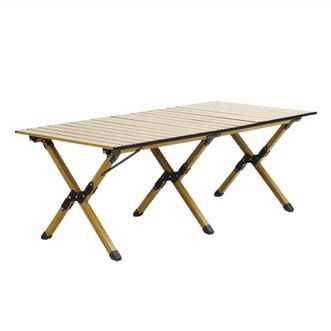 Maki zaza  木纹折叠铝合金蛋卷桌 MKZ-032