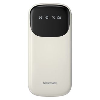 纽曼（Newmine）  10000毫安自带线移动电源 三输出数显充电宝AL50白色