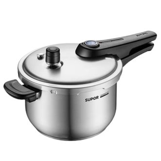 苏泊尔/Supor  压力锅 高压锅家用压力锅304不锈钢蓝眼示压燃气电磁炉明火通用 24cm 7.0L YW24S1