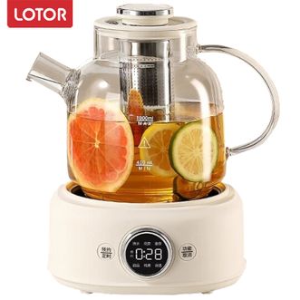 LOTOR  养生壶  【滤筒款】1L迷你煮茶壶煮茶器办公室家用养生烧水壶玻璃煮水壶电热水壶多功能一体花茶炖煮壶  D11