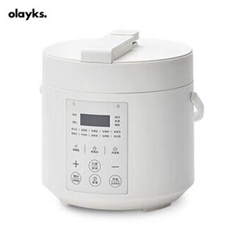 olayks.  立时 电压力锅 高压锅 家用多功能高压电饭煲快煮智能预约迷你电压力锅2L YBW2001B单胆白色