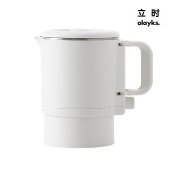 olayks.  立时 便携式烧水壶 电水壶折叠304不锈钢 0.8L小型旅行恒温电热水壶家用烧水壶保温杯OLK-LP-19A