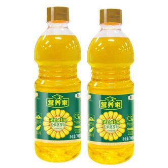 福临门  玉米油700ml*2瓶非转基因黄金产地营养家活粒鲜胚小瓶