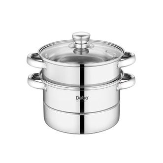 德铂（Debo）  双层蒸锅不锈钢20cm  蒸鱼蒸馒头蒸馍大蒸锅蒸笼