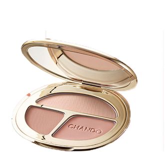 自然堂/Chando  三色元气腮红盘- 02蜜桃杏8.5g 元气少女妆效