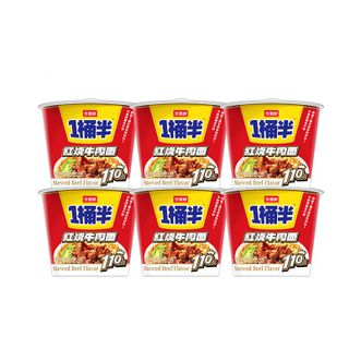 今麦郎  1桶半红烧牛肉面6桶装