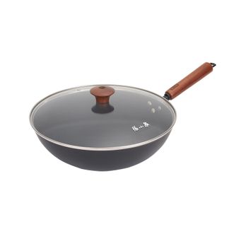 张小泉  薪钛精炒锅铁锅带锅盖 C33480100 32cm 爆炒 不挑炉底