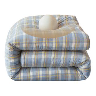 宜恋  棉被学生宿舍1.5米床通用被芯可拆卸 150*200 简兮蓝/AJF