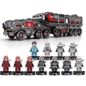 森宝积木 流浪地球-大号箱式火石运载车107009 拼装积木运输车 益智类积木玩具