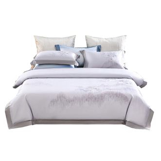 恒源祥  竹影岚山-高级灰100支数码四件套 TBK3024