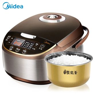 美的（Midea）电饭煲 家用多功能5L升大容量智能预约煮饭锅电饭锅2-6人涡轮防溢电饭锅 聚能釜 MB-WFS5017TM