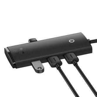 倍思（Baseus）笔记本电脑USB分线器转换器 USB转4口USB3.0 HUB集线器拓展坞 1米