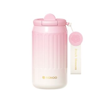 NONOO  桃之夭夭系列一罐咖啡杯保温杯316不锈钢便携水杯 桃夭粉450ml   NS450G3