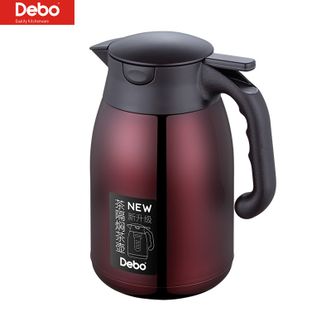 德铂（Debo）  威拉德焖茶壶1.6L大容量旅行保温水壶 316不锈钢家用保温保热水壶车载真空保温DEP-856酒红色