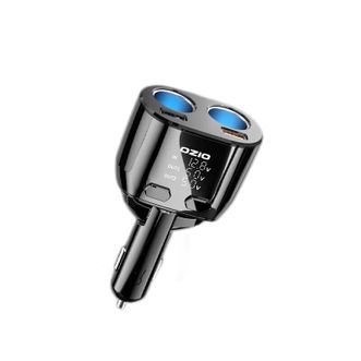 奥舒尔（OZIO）  车载充电器点烟器一拖二双usb多口车充45W