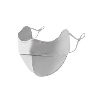 凯速（KANSOON）  夏季出行冰丝UPF50+防晒防护面罩  灰色+黑色两个装