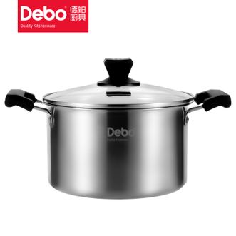 德铂（Debo）菲比单底汤锅 不锈钢锅蒸锅20cm 电磁炉燃气通用锅具DEP-692