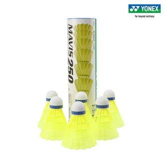 尤尼克斯（YONEX）  M-250PEX 户外室内 尼龙球1筒/6只装yy 羽毛球尤尼尼龙球M-250黄中速【限】