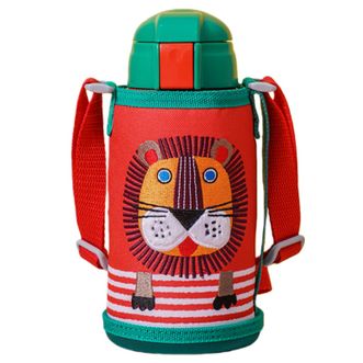 虎牌/Tiger  儿童保温杯保冷吸管杯两用杯MBR-S06C 小狮子 600ml