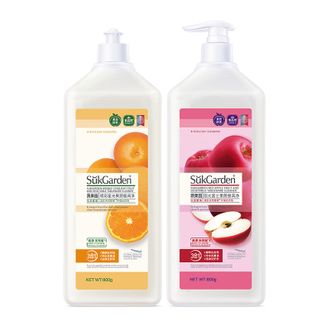 蔬果园/SukGarden  厨房洗洁精家庭装洗碗去油除味洗涤灵果蔬清洗剂餐具净 【2瓶共1600g】果蔬餐具净+1泵头  正品包邮