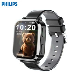飞利浦（PHILIPS）  儿童电话手表W2208A【幻夜黑】 防水定位智能手表4G可插卡视频通话长续航中小学生天才儿童男女孩礼物