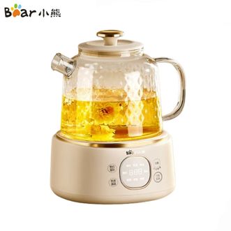 小熊/Bear  全玻璃养生壶 YSH-J10D1 恒温壶家用办公室多功能煮茶壶花茶壶0金属0胶0拼接养生杯电热烧水壶24h预约保温
