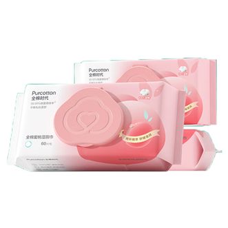 全棉时代  蜜桃湿厕巾65gsm,190mmx150mm,60片/包，3包/袋