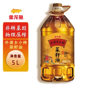 金龙鱼  外婆乡小榨菜籽油5L(非转基因) 家用大桶装食用油炒菜油