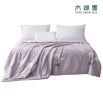 太湖雪  艾棉蚕丝凉被 苏州心意 提花蚕丝凉被 专柜同款 可水洗 夏凉被 贴身睡 欢颜 200*230cm