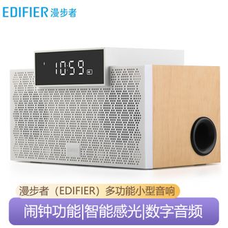 漫步者  无线蓝牙音响桌面电脑多媒体闹钟插卡迷你小型音箱超重低音炮