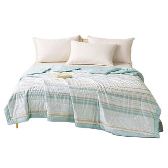 多喜爱/Dohia  艾香抗菌夏被 格韵蓝 亲肤水洗磨绒面料 沁爽夏季被芯 S码-152*218cm