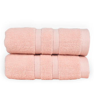 芳恩/faunen  【简素】面巾组合装盒装2条装毛巾擦脸巾长绒棉毛巾套装 FN-MJ2002-2(B) 浅粉+浅粉