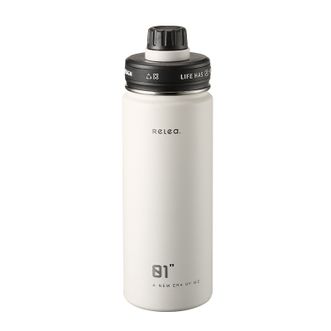 物生物  运动保温杯女男士大容量316L不锈钢户外水杯 600ml-莹贝白 JV012247-0600-BS00