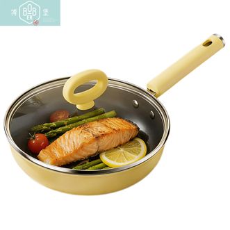 博堡/BOBER  有钛精铁不粘煎锅24cm 晨曦系列家用煎蛋煎牛排锅 轻油少烟不粘易洁煎锅